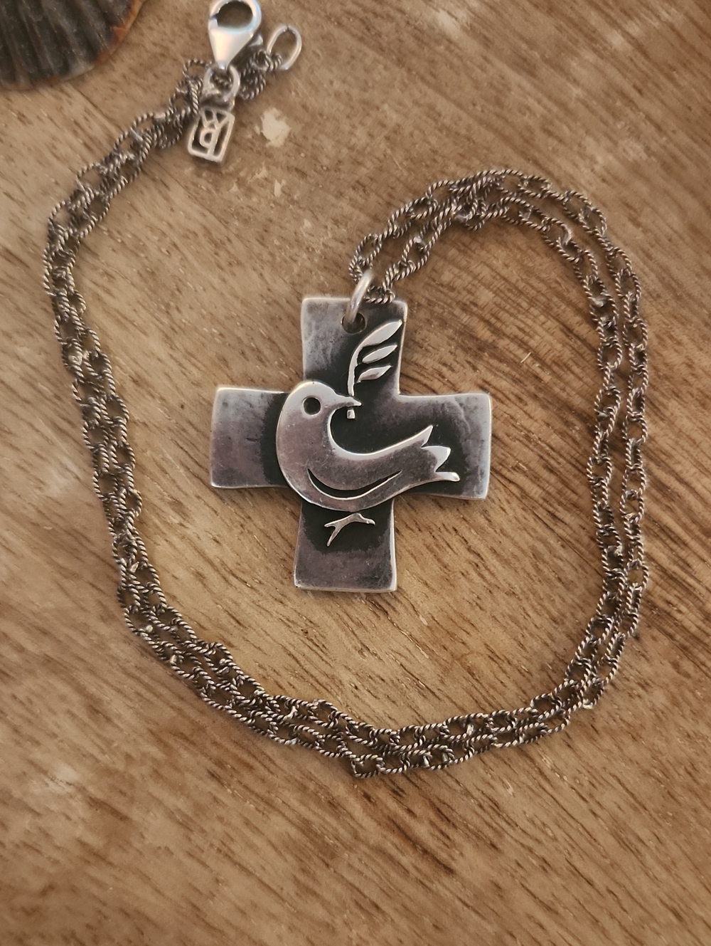 James Avery Peace/Dove Cross Vintage Sterling Silver